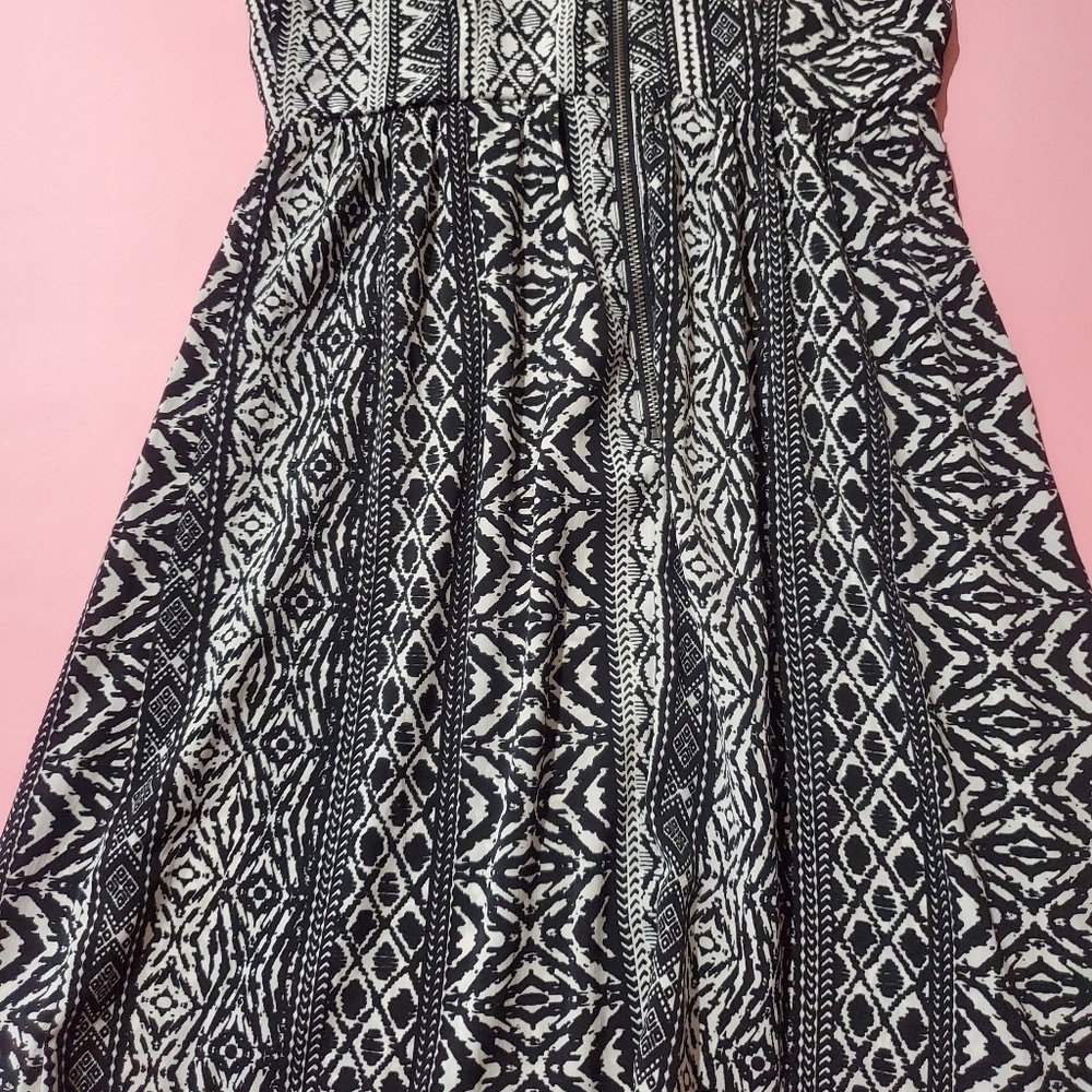 American Eagle Outfitters Black And White Print Summer Dress - Picture 11 of 12